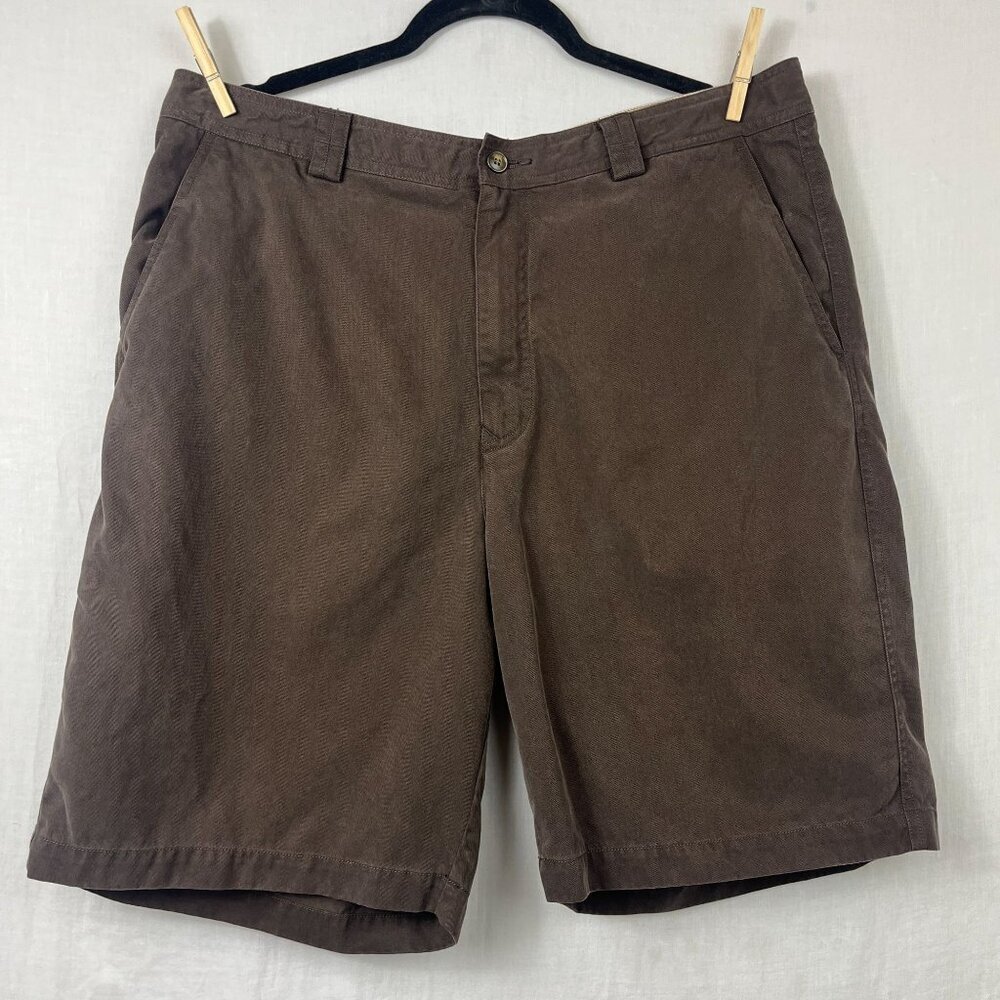 Tommy Bahama Lyocell Blend Shorts Mens 36x9 Bermuda Chino Lived‎ In Flat Front